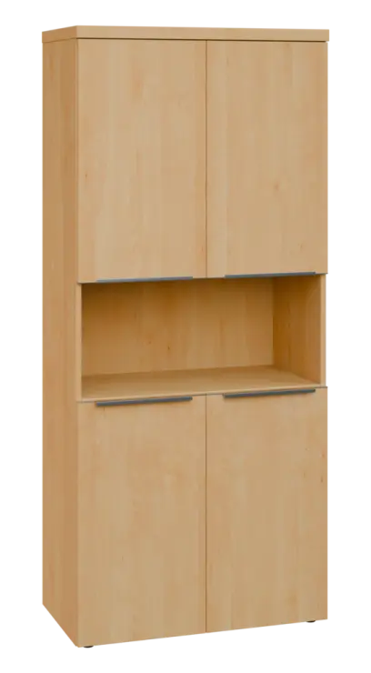 SIN 5 - 84DN kancelářská skříň, 4-dveřová/nika, 1820x800x400, javor horský